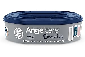 Angelcare - 1 Recharge Poubelle à Couches – Octogonale – Anti Odeur - Dress Up - Fabriqué en France
