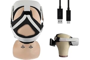 BMTICK Fascia per la Testa imbottita 3 in 1 con Dock per Power Bank magnetico e controbilanciamento per Meta Quest 3