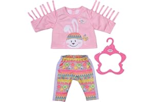 ZAPF CREATION Baby Born Completino 43cm con Maglioncino con Coniglietto - Età: 3+ Anni - per Mani Piccole, Il Gioco Creativo Promuove L'Empatia e Le Abilità Sociali - Include Maglioncino, Pantaloni e Appendiabiti