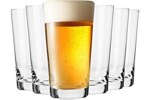 ‎KROSNO KROSNO Kufle, Szklanki do Piwa Pszenicznego | Zestaw 6 Szklanek | 530 Ml | Kolekcja Pure | Idealne do Domu, Restauracji i na Przyjęcia | Można Myć w Zmywarce