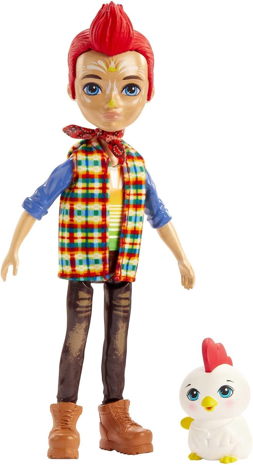 Enchantimals Muñeca Redward Rooster con Mascota Cluck (Mattel GJX39)