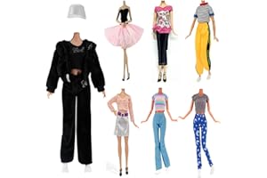 Lance Home® 5 Set Fatto a Mano Moda Abbigliamento sportivo Gonna Abiti + Pantaloni per 29cm Bambola Accessori Regali per bambino Casuale Stile