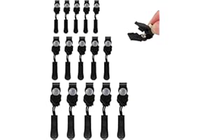 JUKOTA Cremallera Reparación, Frundoo Reparador Cremallera Universal, Ajustable Zipper Repair Kit, 3 Tamaños Cursor Cremallera Tirador Detachable Zipper para Chaqueta, Bolso, Maletas, Mochilas (15pcs)