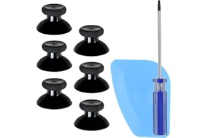 OnlyTech - Lot de 6 Joysticks de remplacement pour Xbox One et Serie X / S et Manette Elite - Noir - Avec Outils