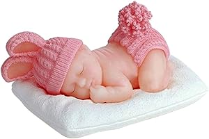 Seifenprofis Silikonform Baby 3D schlafend liegend Schokoladenform Backform Fondant Tortendeko Schokolade Seife Raysin Epoxidharz