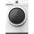 Midea 7KG Front Load Washing Machine with BLDC Inverter Motor, 1400 RPM, 15 Programs, Fully Automatic Washer with Lunar Dial, Integrated Digital Control-LED Display, Multiple Temperature MF100W70BWGCC