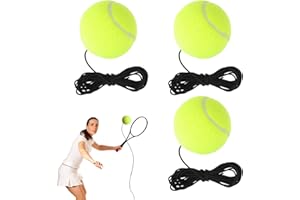 AONAYO Lot de 3 balles de rechange Twistball - Avec cordon - Balle de tennis avec cordon - Balle de tennis élastique - Pour entraîneur de tennis, balles de tennis avec ficelle - Pour adultes, débutants