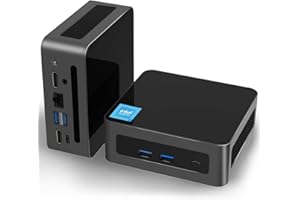 AskHand Mini PC Intel Core i5 12450H 4,40 GHz 8C/12T, Double Canal 16 Go de RAM 512 Go SSD, Windows 11 Pro, WiFi, BT5.2, 3* USB3.0, USB2.0, HDMI*2, USB-C, 4K@60 Hz 3 écrans simultanément