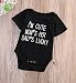 I’M CUTE and MOM’HOT Baby Infant Funny Bodysuits Newborn Vest Rompers (3-6 M)