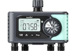 RAINPOINT Sprinkler Timer 4 Outlets, Digital Hose Timer for Watering, 4-Zone Water Timer for Garden Hose
