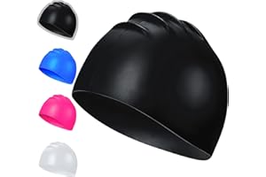 CENCERY Bonnet de Bain pour Homme et Femme, Bonnet de Bain en Silicone imperméable