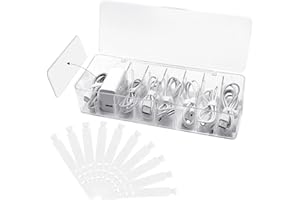 TAIHOBO Boite Rangement Cable avec 7 Compartiments Amovibles, Boite a Cable avec 10 Serre-câbles, Boite de Rangement pour Cable avec Couvercle pour Usage Domestique Bureau École