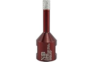 NBB Broca de diamante fresa diamantada con M14, corona diamante para taladrar en seco y húmedo en porcelana dura cerámica baldosa granito mármol azulejo para Amoladora Angular (1pc, 8mm)