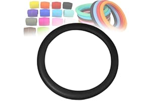 ZZYUEBING - Coprivolante in silicone antiscivolo, protezione universale ultra sottile per il volante dell’auto, nero