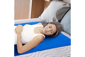 NIUZEMYKO 75x120CM Cooling Mat Gel Cool Pad for Pillow Bed Sofa - Natural Cooling Body Mattress Topper - Cool Jelly Pad Cushion Mat for Humans Summer Hot Weather, Improving Sleep, Absorbs and Dissipates Heat