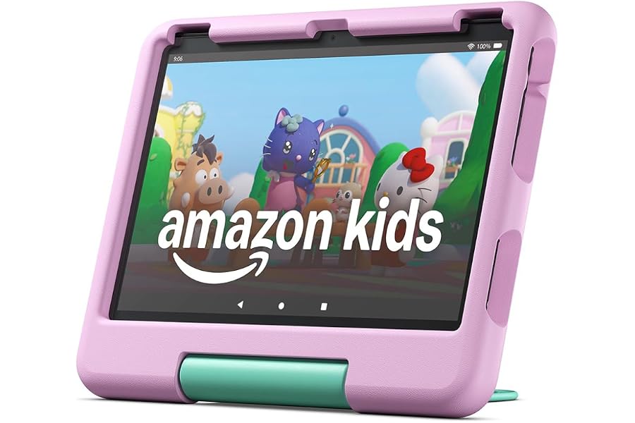 Fire HD 10 Kids-Tablet (Neueste Generation), für Kinder ab dem Vorschulalter | Mit brillantem 10-Zoll-Display, Kindersicherung und 2 Jahren Sorglos-Garantie | Version 2023, 32 GB, rosa