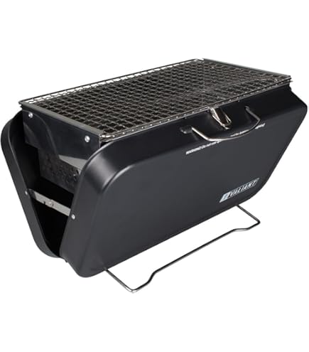 Mini Grill/Barbecue A Carbonella Kenluck Verde Martello Lucido - Portatile 30x20 Cm