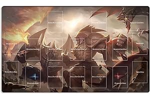 Mlikemat New Playmat Exodia VS 3 Gods TCG CCG Trading Card Game Mat Pad with Zones + Free Bag (ZD039-184-A)