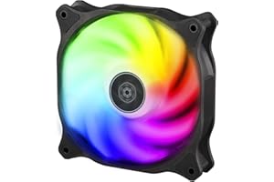 SILVERSTONE TECHNOLOGY SilverStone SST-AB120R-ARGB - Air Blazer Computer Case Cooling Fan 120mm, Hydro-Bearing, Transparent blade with black frame, High Airflow, Adressable RGB