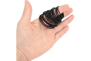 Classicseali 20pcs CD Drive Belts,Black Cassette Drive Belts, Record Player Belt Replacement 40-65mm, Repair Hybrid Flat Cassette VCR Belt, for DVD CD LD VCR Repeater Drives 1.5mm Width