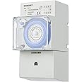 Wengart 24 Hours Time Switch WG-18,Analog Mechanical Timer Manual/Auto Controller DIN Rail with Waterproof Cover White (WG-181h)