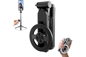 4 in 1 Multifunktionaler Magnetischer Selfie-Stick, 360°-Rotations-Telefonständer mit kabelloser Fernbedienung für iPhone & Android, Telefonstativ für Zuhause, Reisen, Vlogging & Videoaufnahme