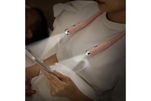 CHOUDAO TECH LED Neck Reading Light, 3-Color & 9-Brightness Adjustable Bendable Neck Light, USB Rechargeable Book Light for Reading in Bed, Knitting, Crochet, Camping, Working, Book Lovers Gifts (Black)