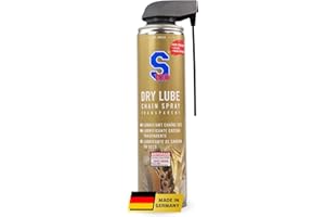 Dr. Wack - S100 Dry Lube Spray pour chaîne de Moto 400 ML - Lubrifiant Sec pour chaîne - Protège Contre l'usure & la Corrosion - Lubrifie la chaîne & réduit Les frottements - Entretien Premium