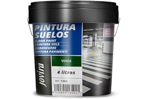 JOVIRA PINTURAS Pintura Suelos, Garajes y Pavimentos Deportivos en general, acabado Mate. Protege y decora las superficies de hormigón, cemento y asfalto. (4 Litros, Verde) A-16