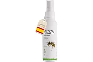 RepellShield® Spray Repelente Avispas Exterior e Interior -100ml- Ahuyentador Natural para Piscina, Jardín, Terraza, Hogar - Aceite Esencial de Citronela - Alternativa a Insecticida Avispas Exterior