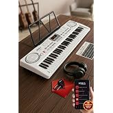 Midex PS-1500WH-H Başlangı&ccedil; İ&ccedil;in 61 Tuşlu Org Kulaklık Notalık Adapt&ouml;r &Ouml;ğrenim Metodu (100 Ses 100 Ritim)