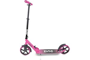 Zinc Cruise Kids Scooter – Big Wheel Kick Scooter for Ages 6+, Foldable 2-Wheel Scooter with 200mm Wheels, Lightweight, Height Adjustable, Rear Footbrake, Supports up to 100kg