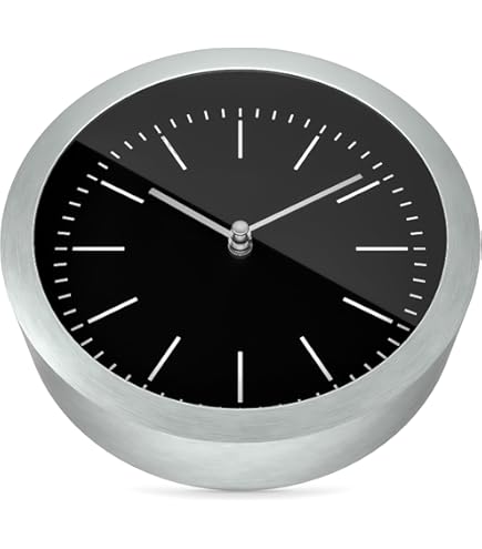 Cander Berlin MNU 2515 G tafelklok geruisloos zonder tikkende geluiden, 15 cm, analoog, werkt op batterijen, grijs MDF houten wijzers