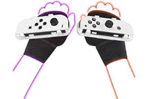 LEYU SMART Switch Just Dance JoyCon Grip Wrist Strap Boxing Design (Free The Hands,Dance Freely with Rhythm) Switch Just Dance 2024 2023 2022 2021 2020 Grey