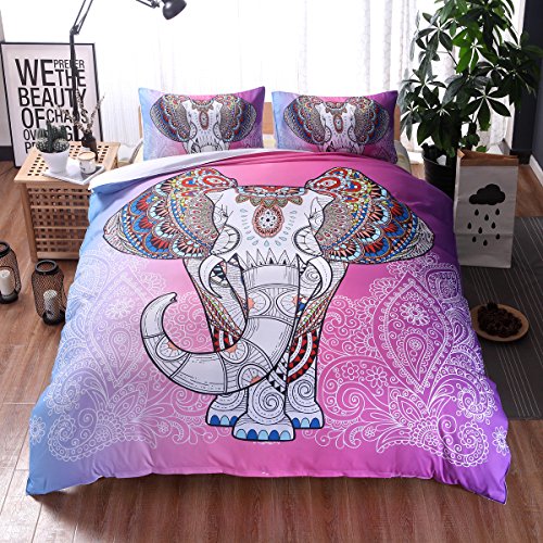 Buy Duvet Quilt Cover Set 3D Elephant Mandala Bohemia Exotic Patterns