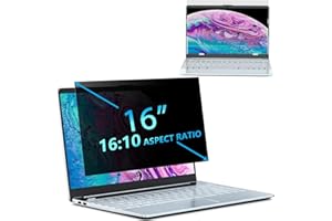 STARY Filtre écran Confidentialité 16 Pouces 16:10 - Protecteur d'écran Anti Espion, Film Anti-Lumière Bleu, Compatible avec HP/Dell/Acer/Lenovo/Thinkpad/Samsung/ASUS