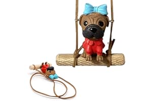 UENXRXE Generic Lindo Colgante De Coche De cachorro,Adornos De Espejo De Coche De cachorro Colgante de espejos interiores automotrices,Lindo colgante para espejo retrovisor de coche