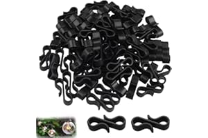 LANJUE 120 Pcs Black Mini Gutter Hooks, Reusable Christmas Lights Hangers Plastic Gutter Hanging Clips Outdoor Light Hooks for Festival Decoration Seasonal Fairy Light