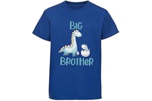 Dovitee Big Brother Dinosaur t-Shirt for Boys with Cute Big and Little Dinosaur
