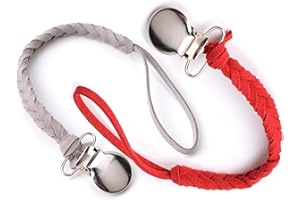 JIEYUCHU Cadena Chupete Bebe 2pcs, Portavasos para Bebé, Cadena Trenzada para Chupete, Cadenas para Chupetes para Botellas, Cochecitos