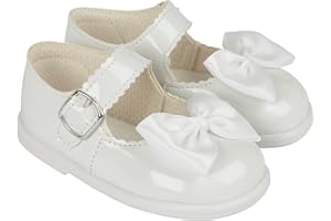 EARLY DAYS Baypods, Toddler Shoes with Hard Sole, Baby Girls First Walking Shoes with Anti-Slip Sole, First Walkers, Made in England