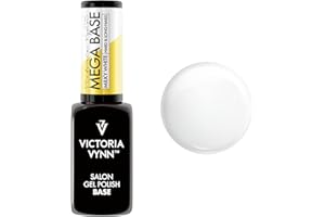 Victoria Vynn Mega Base BLANC LAITEUX Ongles Durs et Longs Vernis Gel Hybride UV LED (Blanc Laiteux, 8ml)