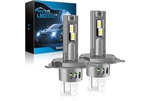 Sycreek H4 LED HB2 9003 HS1 24000LM 90W, Bombilla LED H4 1:1 Mini Design 6500K Blanco Frío, Kit de Conversión Halógeno, Bombilla para Faros de Coche o Moto 12V