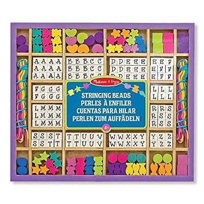 Melissa And Doug - Coffret 200 Perles Bois Lettres
