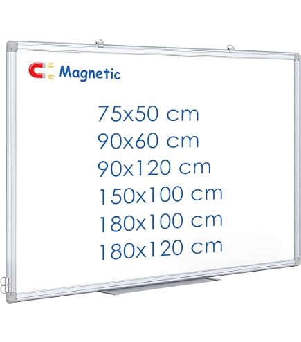 DEVELOP 12x18 Inch Magnetic Dry Erase Board – Silver Aluminum Frame, Wall Mountable, Includes Tray & Hardware