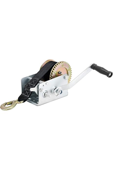 Treuil Manuel à Sangle WilTec - 550kg Capacity - 7m Longueur - Pour Bateau/Voiture