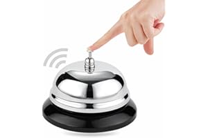 SALE JUNCTION Counter Bell Calling Bell Reception Call Bell Attention Ringer Waiter Servant Service Alert Hotel Restaurant School Concierge Area Hospital Shop Bar Game Pet Training Hand Held Ring Christmas(1 Pack)