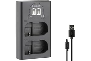 Blumax Mini Dual Charger do Nikon EN-EL15c, EN-EL15b i EN-EL15 - ładowarka USB-C/Micro-USB