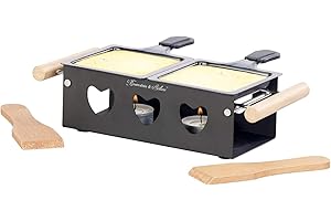 ‎ROSENSTEIN & SÖHNE Rosenstein & Söhne Raclette mit Kerzen: Teelicht-Raclette für 2 Personen, mit Schabern und Teelichtern (für 2 Personen mit Kerzen, Stövchen, mit Teelichter)
