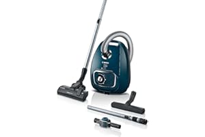 Bosch Elettrodomestici BGLS4FAM, Aspirateur traîneau avec Sac et Filtre pour allergènes 700 W, Bleu